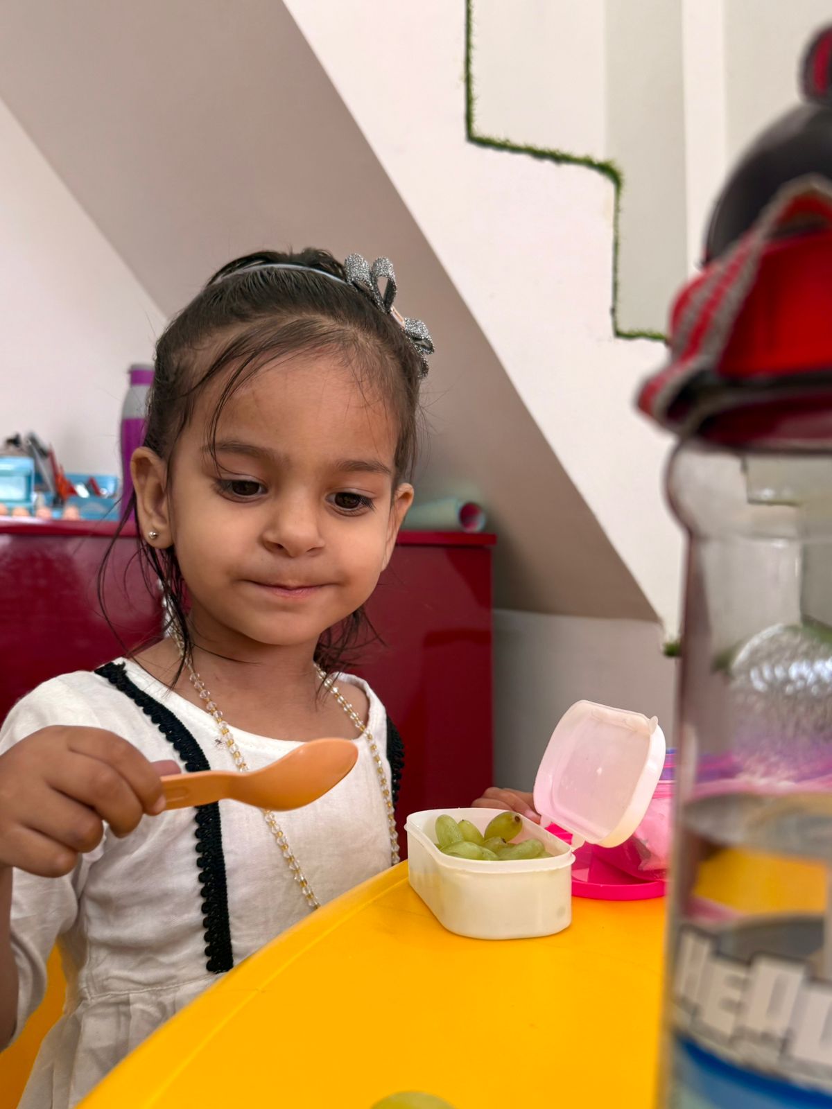 Bright preschool activity setup